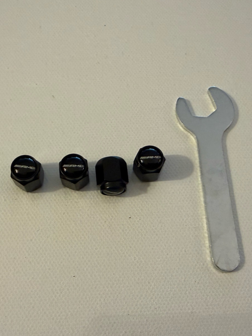AMG Mercedes Valve Stem Caps in Black Set of 4 NWT